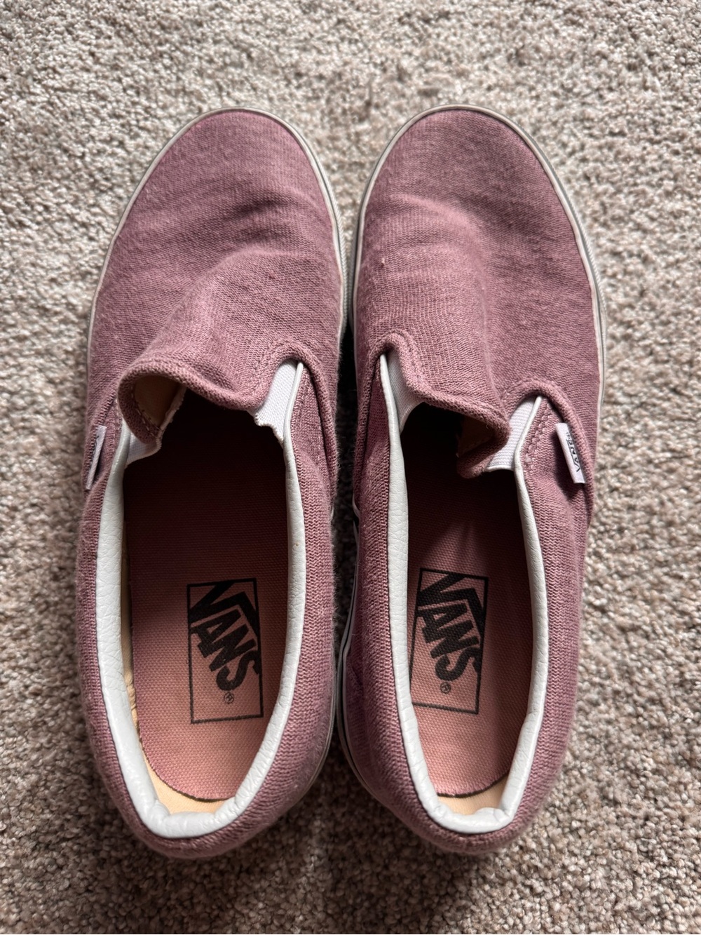 Vans Slip-On Sneakers in Dusty Rose Canvas